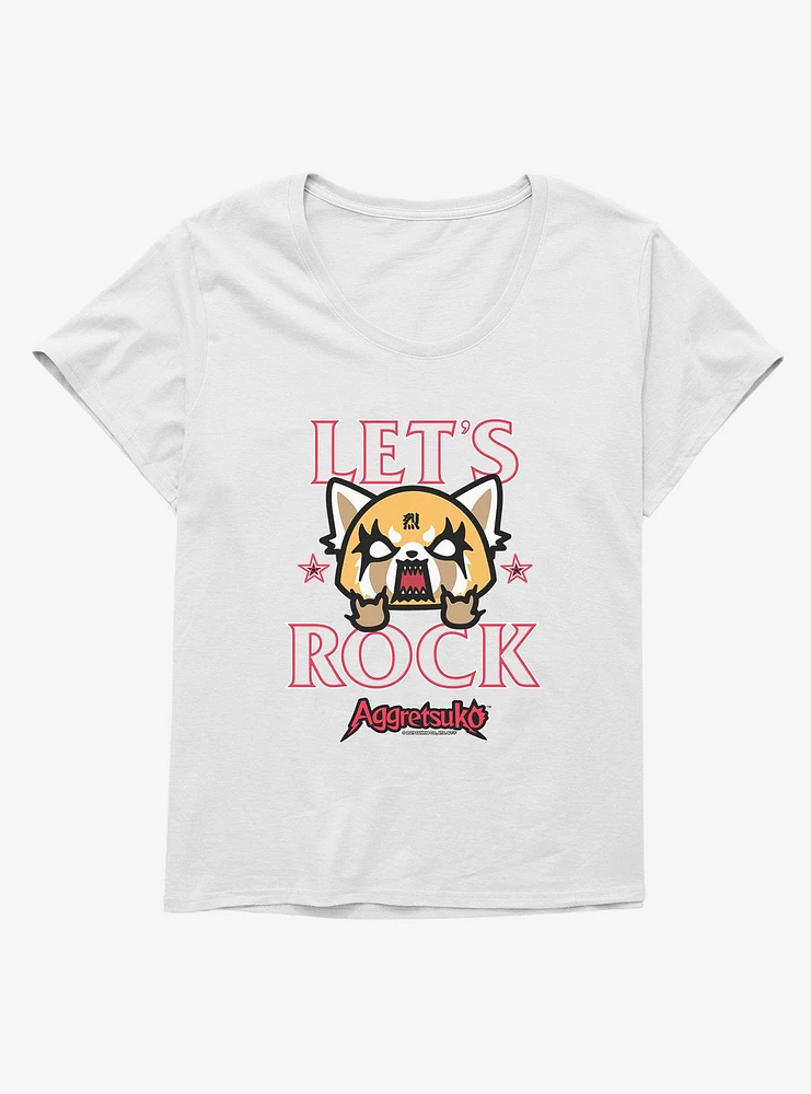 Aggretsuko Let's Rock Girls T-Shirt Plus