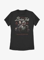 Star Wars: The Book Of Boba Fett Galactic Outlaw Established Long Ago Womens T-Shirt