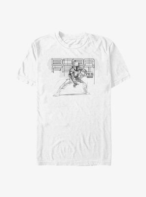 Star Wars: The Book Of Boba Fett Lives Pencil Sketch T-Shirt