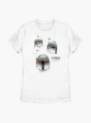 Star Wars: The Book Of Boba Fett Helmet Schematics Womens T-Shirt