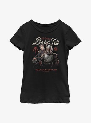 Star Wars: The Book Of Boba Fett Galactic Outlaw Established Long Ago Youth Girls T-Shirt