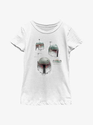 Star Wars: The Book Of Boba Fett Helmet Schematics Youth Girls T-Shirt