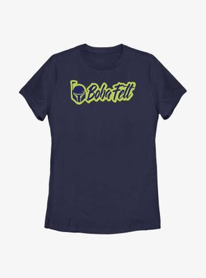 Star Wars: The Book Of Boba Fett Calligraphy Logo Womens T-Shirt