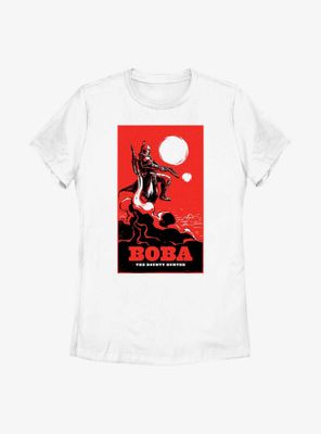 Star Wars: The Book Of Boba Fett Bounty Hunter Poster Womens T-Shirt