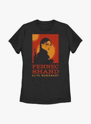 Star Wars: The Book Of Boba Fett Fennec Shand Poster Womens T-Shirt