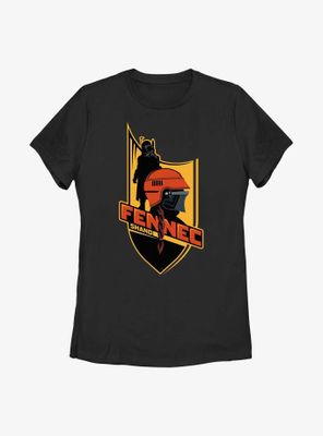 Star Wars: The Book Of Boba Fett Fennec Shand Shield Womens T-Shirt