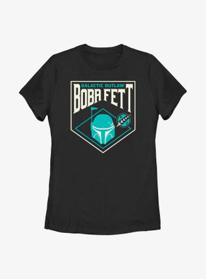 Star Wars: The Book Of Boba Fett Galactic Outlaw Badge Womens T-Shirt