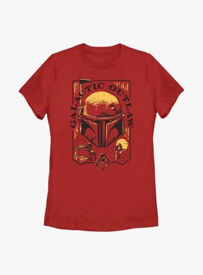 Star Wars: The Book Of Boba Fett Galactic Outlaw Logo Womens T-Shirt