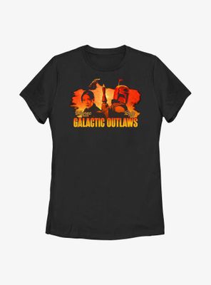 Star Wars: The Book Of Boba Fett Galactic Outlaws Sunset Womens T-Shirt