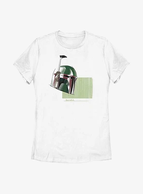 Star Wars: The Book Of Boba Fett Helmet Drawing Womens T-Shirt