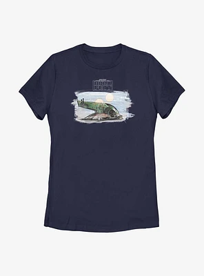 Star Wars: The Book Of Boba Fett Firespray Painted Womens T-Shirt