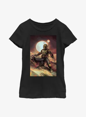 Star Wars: The Book Of Boba Fett Painting Youth Girls T-Shirt