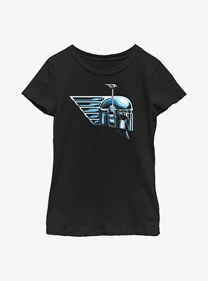 Star Wars: The Book Of Boba Fett Chrome Helmet Youth Girls T-Shirt