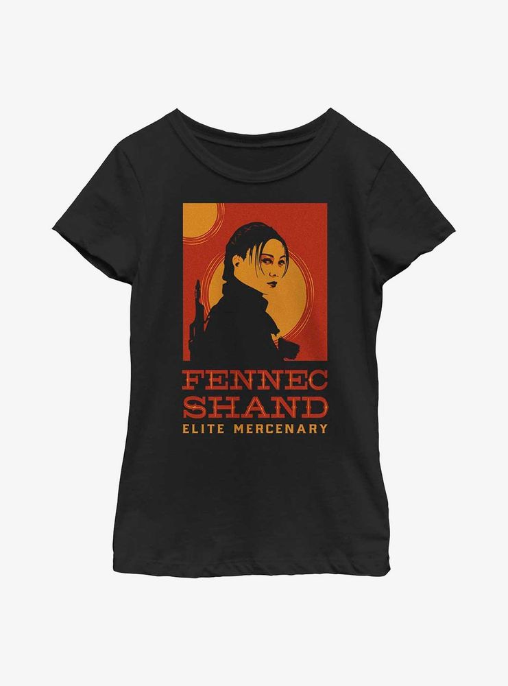 Star Wars: The Book Of Boba Fett Fennec Shand Poster Youth Girls T-Shirt