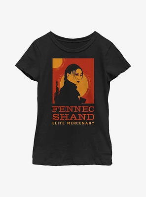 Star Wars: The Book Of Boba Fett Fennec Shand Poster Youth Girls T-Shirt