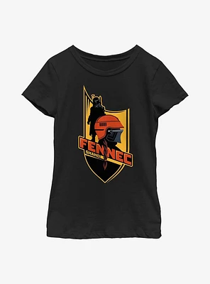Star Wars: The Book Of Boba Fett Fennec Shand Shield Youth Girls T-Shirt