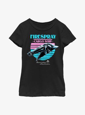 Star Wars: The Book Of Boba Fett Firespray Retro Look Youth Girls T-Shirt