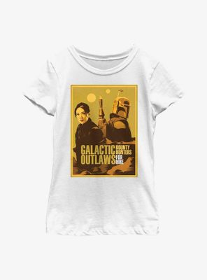 Star Wars: The Book Of Boba Fett Fennec & Galactic Outlaws Youth Girls T-Shirt