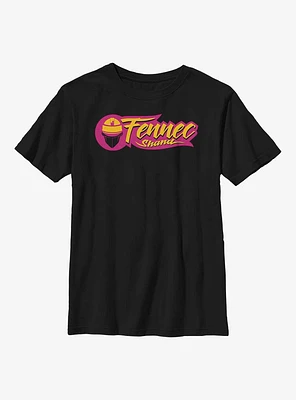 Star Wars: The Book Of Boba Fett Fennec Calligraphy Logo Youth T-Shirt