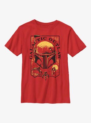 Star Wars: The Book Of Boba Fett Galactic Outlaw Logo Youth T-Shirt