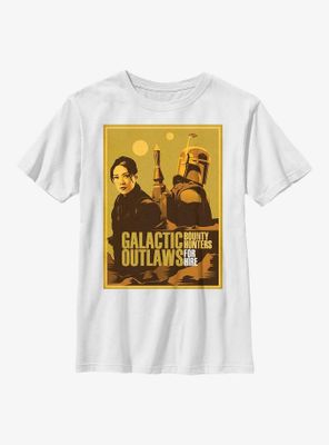 Star Wars: The Book Of Boba Fett Fennec & Galactic Outlaws Youth T-Shirt
