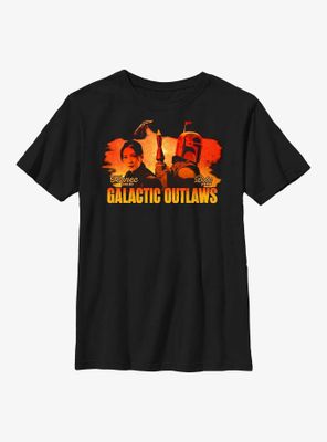 Star Wars: The Book Of Boba Fett Galactic Outlaws Sunset Youth T-Shirt
