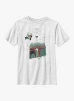 Star Wars: The Book Of Boba Fett Helmet Profile Sketch Youth T-Shirt