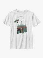 Star Wars: The Book Of Boba Fett Helmet Profile Sketch Youth T-Shirt