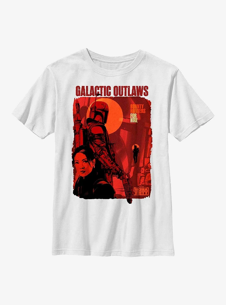 Star Wars: The Book Of Boba Fett Bounty Hunters For Hire Youth T-Shirt