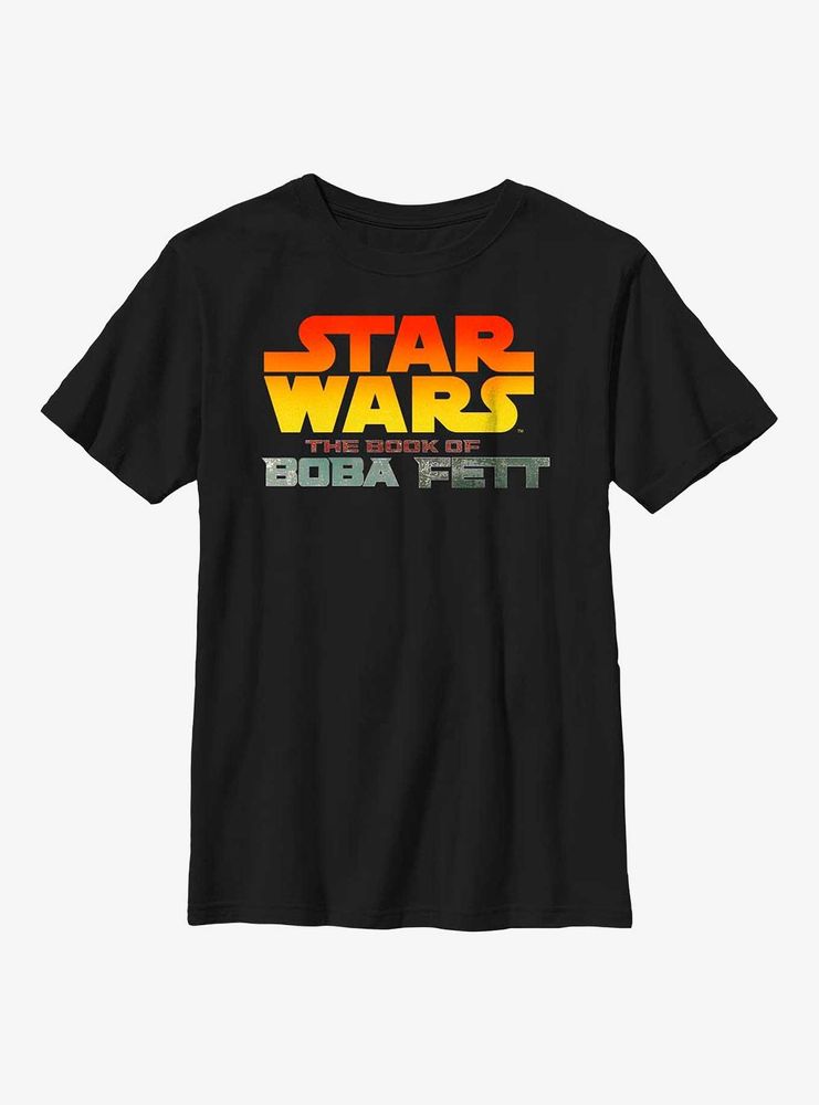 Star Wars: The Book Of Boba Fett Sunset Logo Youth T-Shirt