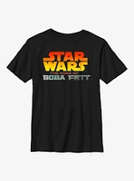 Star Wars: The Book Of Boba Fett Sunset Logo Youth T-Shirt
