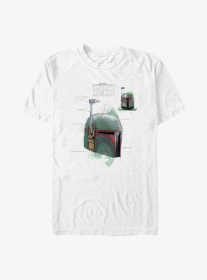 Star Wars: The Book Of Boba Fett Helmet Schematic Painted T-Shirt