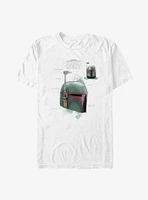 Star Wars: The Book Of Boba Fett Helmet Schematic Painted T-Shirt