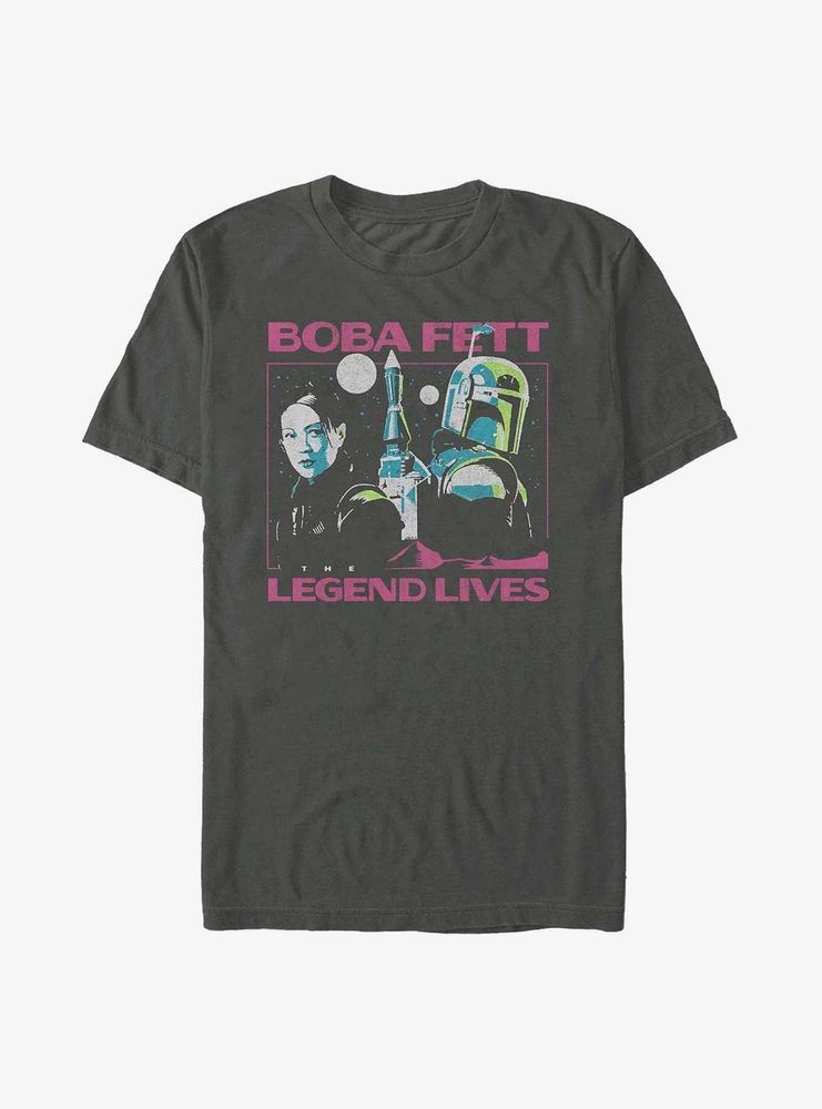 Star Wars: The Book Of Boba Fett Legend Lives Negative T-Shirt