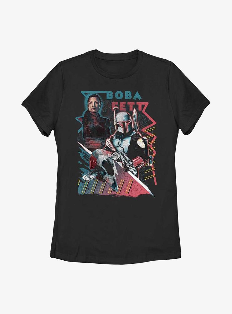 Star Wars: The Book Of Boba Fett Retro Outlaws Womens T-Shirt