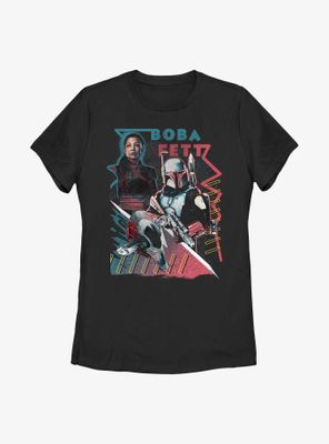 Star Wars: The Book Of Boba Fett Retro Outlaws Womens T-Shirt