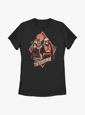 Star Wars: The Book Of Boba Fett Greetings From Tatooine Fennec & Womens T-Shirt