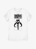 Star Wars: The Book Of Boba Fett Mandalorian Skull Logo Womens T-Shirt