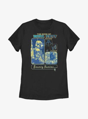 Star Wars: The Book Of Boba Fett Bounty Hunter Panels Womens T-Shirt
