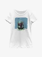 Star Wars: The Book Of Boba Fett Sketch Portrait Youth Girls T-Shirt