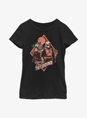 Star Wars: The Book Of Boba Fett Greetings From Tatooine Fennec & Youth Girls T-Shirt