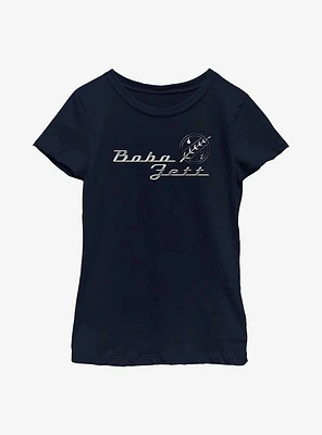 Star Wars: The Book Of Boba Fett Chrome Sign Youth Girls T-Shirt