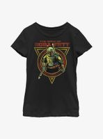 Star Wars: The Book Of Boba Fett Centered Title Youth Girls T-Shirt