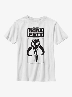 Star Wars: The Book Of Boba Fett Mandalorian Skull Logo Youth T-Shirt
