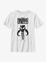 Star Wars: The Book Of Boba Fett Mandalorian Skull Logo Youth T-Shirt