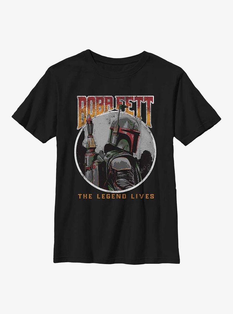 Star Wars: The Book Of Boba Fett Vintage Legend Lives Youth T-Shirt