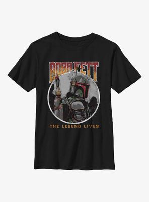 Star Wars: The Book Of Boba Fett Vintage Legend Lives Youth T-Shirt