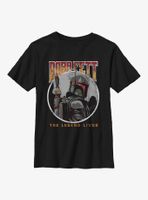 Star Wars: The Book Of Boba Fett Vintage Legend Lives Youth T-Shirt