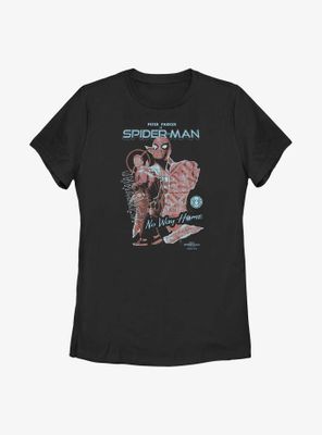 Marvel Spider-Man: No Way Home Unmasked Cover Womens T-Shirt
