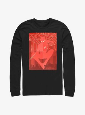 Marvel Spider-Man: No Way Home Slinging Hero Poster Long-Sleeve T-Shirt